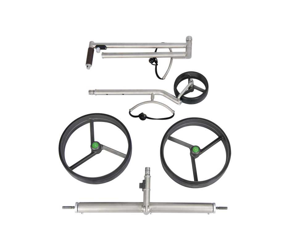Lithium Elektro Golf Trolley Kolibri lago® K3, Edelbeschichtung in Titan-Optik, schnell-zerlegbar/-klappbar, mit Bergabfahrbremse, Fernbedienung als Option